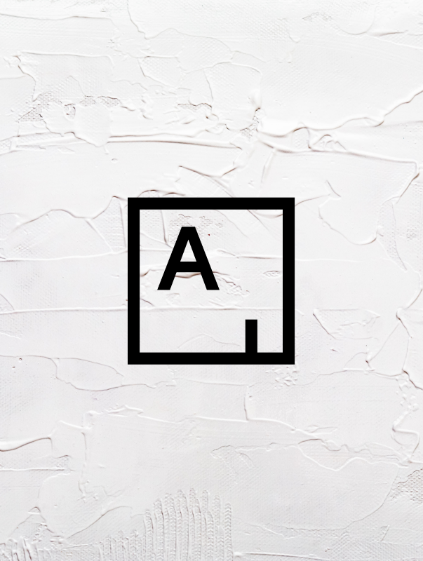Artsy logo on inked canvas.